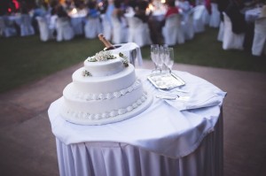 Three Tier Wedding Cake with Creme Three Tier Wedding Cake with Creme